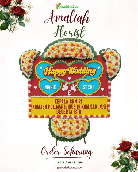 Papan Bunga Pernikahan Wana